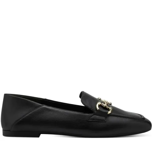 Tamaris , Black Leather Loafers for Women ,Black female, Sizes:
