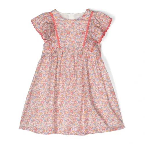 Tartine et Chocolat , Floral Ruffle Dress ,Multicolor female, Sizes: