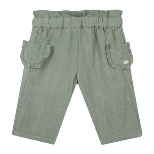 Tartine et Chocolat , Green Ruffled Trousers for Kids ,Green female, Sizes: