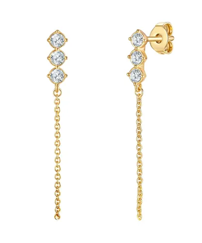 Tassioni Womens Saint Francis Crystals Female Metal (Alloy) Earring - Gold Metal Composite - One Size
