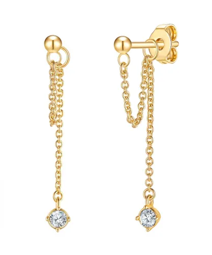 Tassioni Womens Saint Francis Crystals Female Metal (Alloy) Earring - Gold Metal Composite - One Size