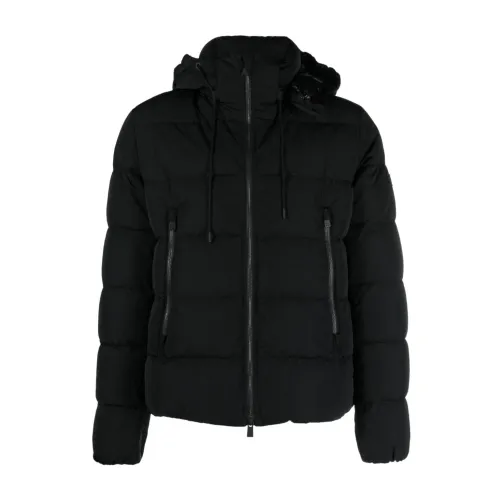 Tatras , Black Hooded Padded Jacket ,Black male, Sizes: