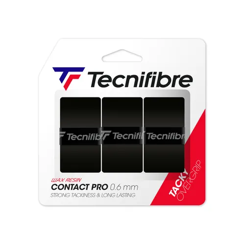 Tecnifibre Contact Pro Tennis Grips Black (3 Grip Pack)