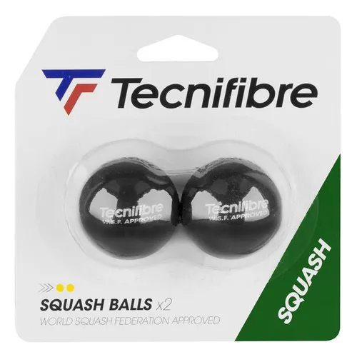 Tecnifibre Squash Balls Double Yellow Dot - Pack of 2