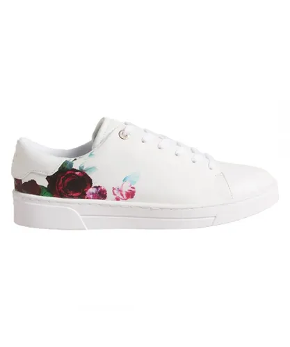 Ted Baker Artile Rose Print Womens White Trainers