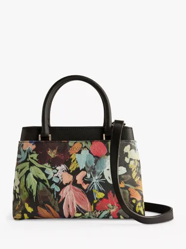 Ted Baker Beaticn Painted Meadow Mini Top Handle Bag, Black/Multi - Black/Multi - Female