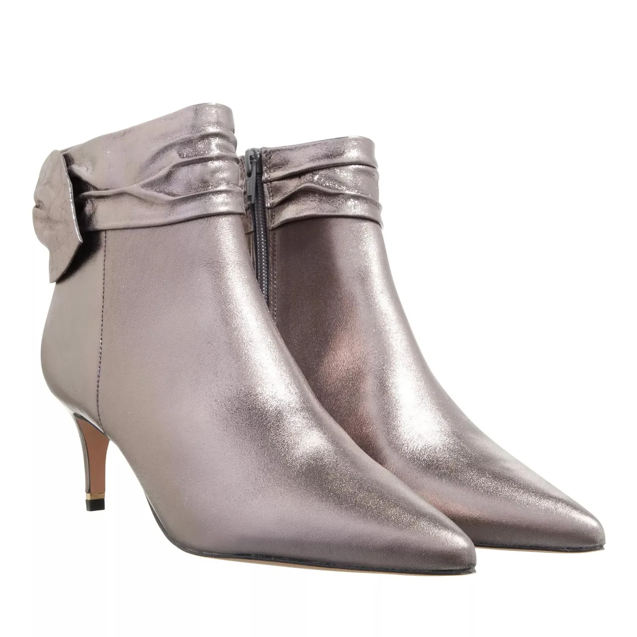 Ted Baker Boots & Ankle Boots - Yona Suede Bow Detail Ankle Boot - gunmetal - Boots & Ankle Boots for ladies