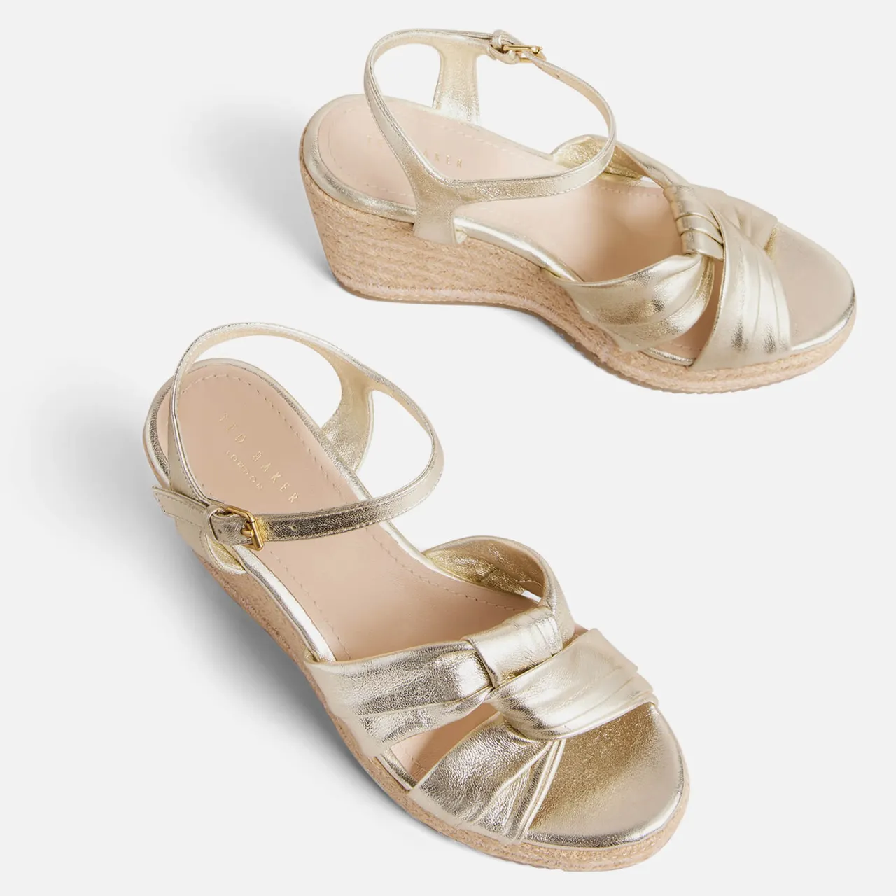 Ted Baker Carda Leather Wedged Espadrille Sandals