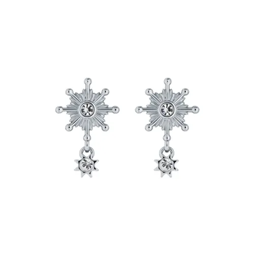Ted Baker Celtis Silver Celestial Crystal Star Drop Earrings - Silver