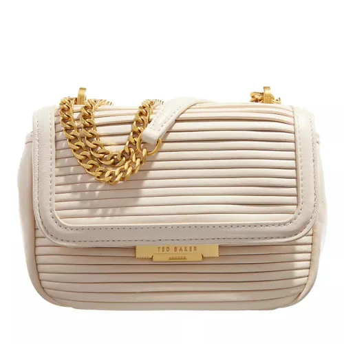 Ted Baker Crossbody Bags - Pyahley Statement T Plisse Mini Bag - beige - Crossbody Bags for ladies