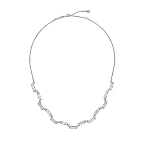 Ted Baker Cryseli Silver Baguette Step Necklace - Silver