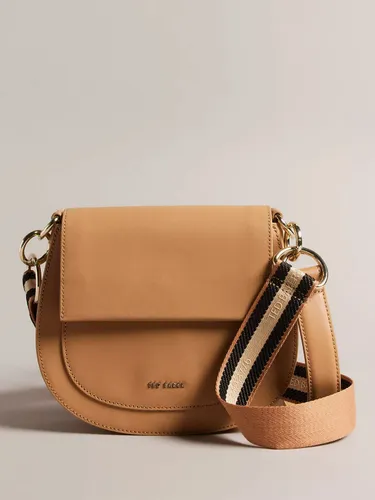 Ted Baker Darcell Leather Cross Body Bag - Taupe - Female - Size: One Size