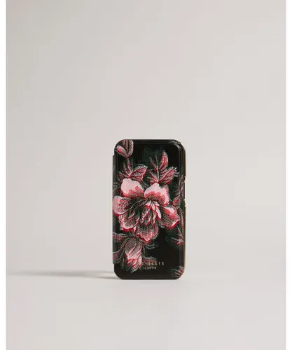Ted Baker Fionea Glitched Floral Iphone 13 Mirror Case, Black - One Size