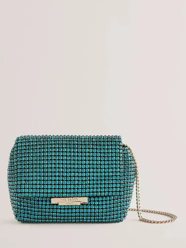 Ted Baker Gliters Crystal Embellished Clutch Bag - Blue - Female