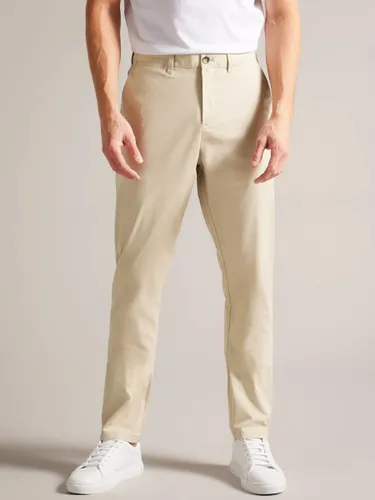 Ted Baker Haybrn Regular Fit Textured Chino Trousers, Light Grey - Light Grey - Male