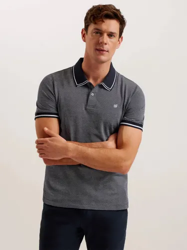 Ted Baker Helta Striped Polo Shirt - Navy - Male