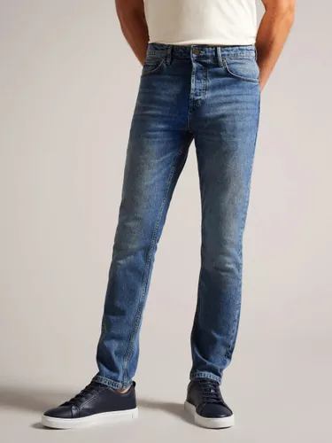Ted Baker Joeyy Straight Fit Stretch Jeans - Blue Mid - Male