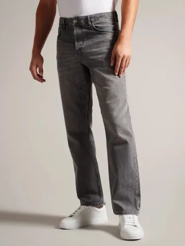 Ted Baker Joeyy Straight Fit Stretch Jeans - Grey Mid - Male