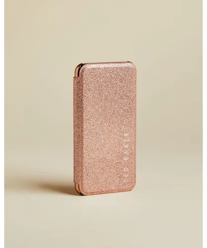 Ted Baker Kazaal Glitter Iphone X Xs Mirror Case, Baby Pink - One Size