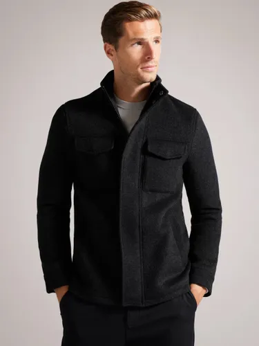 Ted Baker Knowl Funnel Neck Field Jacket - Grey Charcoal - Male