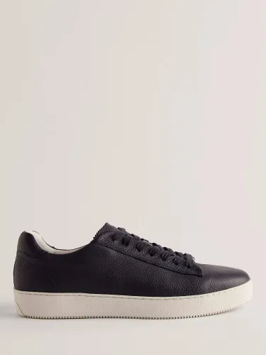 Ted Baker Leather Pebble Trainers - Blue Navy - Male