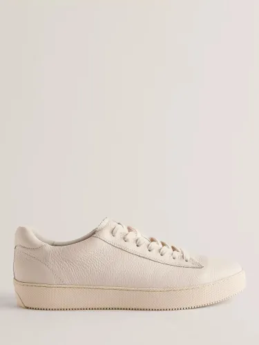 Ted Baker Leather Pebble Trainers - White White - Male