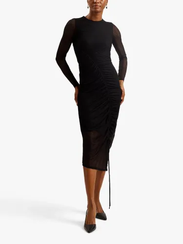 Ted Baker Lyann Ruched Bodycon Midi Dress, Black - Black - Female