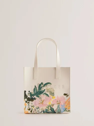 Ted Baker Meakon Painted Meadow Small Icon Bag, Cream/Multi - Cream/Multi - Female