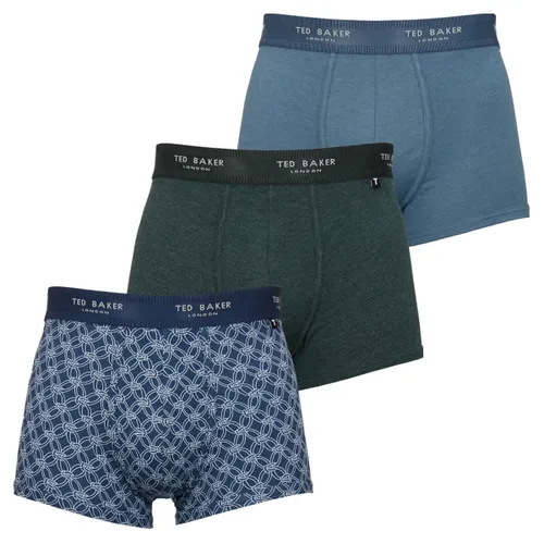 Ted Baker Mens 3 Pack Boxer Briefs - Scarab/Real Teal/Rope