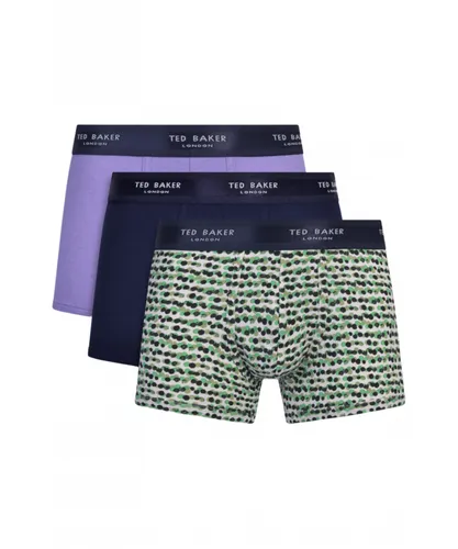 Ted Baker Mens 3-Pack Cotton Trunk in Multi colour - Multicolour
