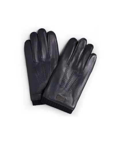 Ted Baker Mens Blockk Leather Gloves, Navy