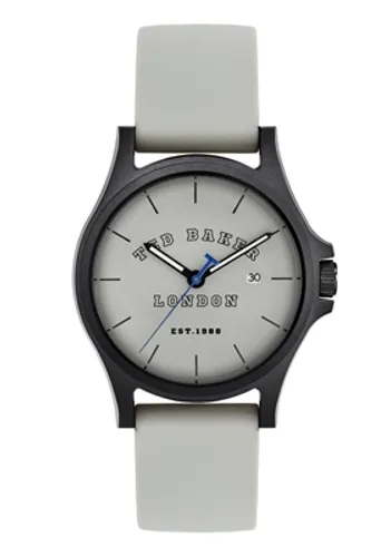 Ted Baker Mens Grey Silicone Strap Watch - Grey