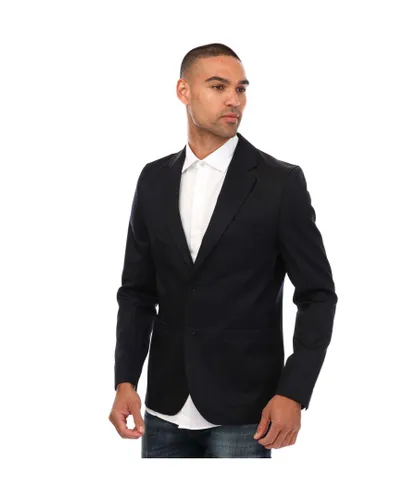 Ted Baker Mens Heddonj Single Breasted Jacket in Navy Wool (archived)