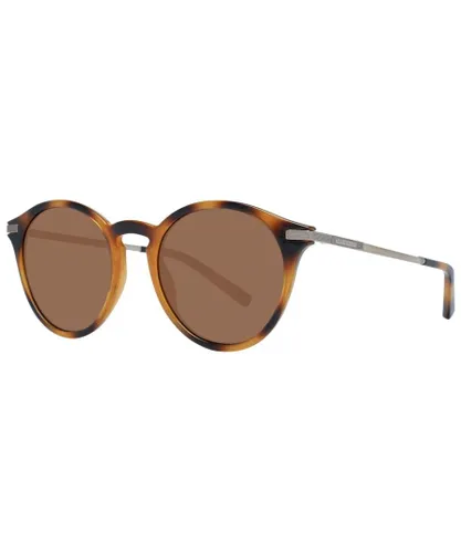 Ted Baker Mens Round Mirrored Sunglasses with 100% UVA & UVB Protection - Brown - One