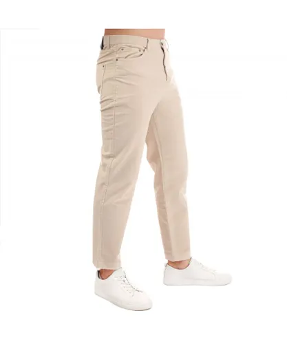 Ted Baker Mens Telscop Camburn Trosures in White - Off-White Cotton