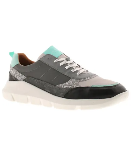 Ted Baker Mens Trainers Lace Up Enriul Leather Sneakers Chunky Grey Leather (archived)