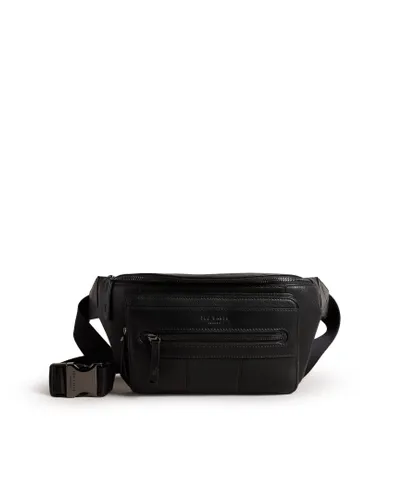 Ted Baker Mens Tymon Pebble Leather Bumbag, Black - One Size