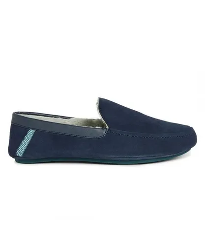 Ted Baker Mens Vallant Slippers - Blue Suede