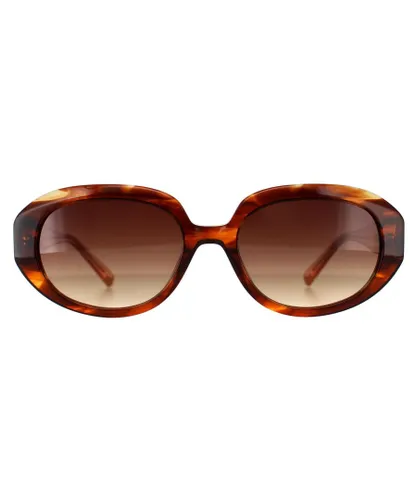 Ted Baker Oval Womens Brown Horn Gradient TB1689 Penny - One