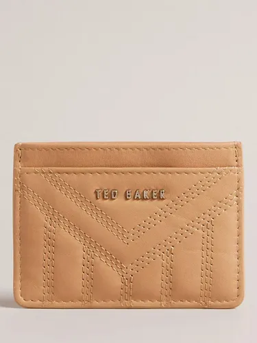Ted Baker Quilted Leather Card Holder, Brown Camel - Brown Camel - Female