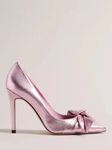 Ted Baker Ryal Metallic Bow Court Shoes - Lt-pink - Female