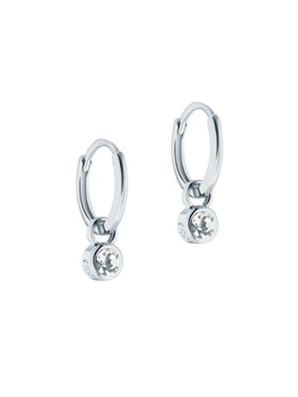 Ted Baker Silver Crystal Huggie Earrings - Silver
