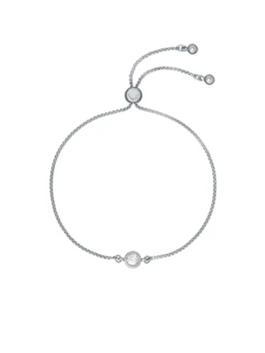 Ted Baker Silver Crystal Pull Chain Bracelet - 20cm