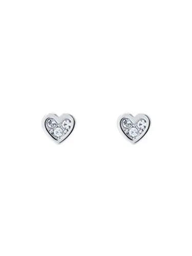 Ted Baker Silver Nano Crystal Heart Earrings