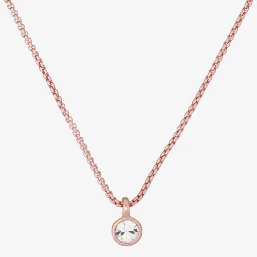 Ted Baker SININAA Rose Gold Tone Crystal Pendant Necklace TBJ3034-24-02
