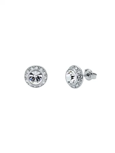 Ted Baker Soletia Silver Solitaire Sparkle Halo Stud Earrings - Silver