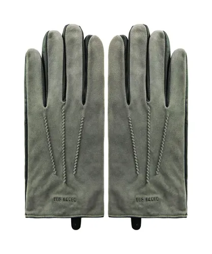 Ted Baker Suede Womens Grey Gloves MXOBALOXC8M Leather