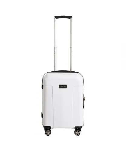 Ted Baker Unisex TRAVL Mens White Small Trolley Suitcase - One Size