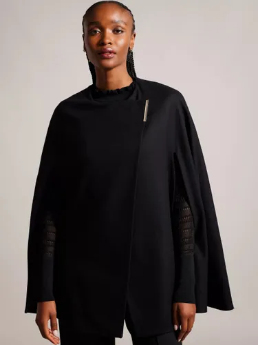 Ted Baker Valariy Wool and Cashmere Blend Cape - Black - Female