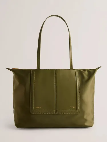 Ted Baker Voyaage Zip Top Tote Bag, Dark Green - Dark Green - Female